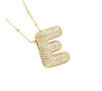 QYYZTQY Necklace For Women and Girls, Chunky Clear Crystal Initial Necklaces Letter Necklace A B C D E F G H I Letter Pendant Necklace, Letter Initial Necklace For Men
