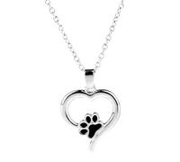 QYYZTQY Necklace For Women and Men, 925 Sterling Silver Dog Cat Paw Claw Pendant Necklace Lovely Animal Paw Footprint Necklace, Paw Necklace For Women, Charms