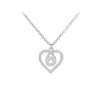 QYYZTQY Necklace For Women and Men, 925 Sterling Silver Hollow Pet s Necklaces Dog Cat Lover Pet Heart Puppy Memorial Charm Necklace Animal Lover, Paw Necklace