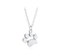 QYYZTQY Necklace For Women and Men, 925 Sterling Silver Hollow Pet s Necklaces Dog Cat Lover Pet Heart Puppy Memorial Charm Necklace Animal Lover, Paw Necklace