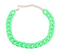 QYYZTQY Necklace For Women and Men, Fluorescent Color Chain Necklace Bohemian Vintage Thick Chain Choker Beach, Jewelry For Glow Party, Necklaces For Glow Party, Necklaces