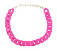 QYYZTQY Necklace For Women and Men, Fluorescent Color Chain Necklace Bohemian Vintage Thick Chain Choker Beach, Jewelry For Glow Party, Necklaces For Glow Party, Necklaces