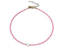 QYYZTQY Necklace For Women, Colorful Nature Shell Love Heart Short Necklace, Chunky Heart Necklace, Heart Necklace, Olivia Necklace, Heart Necklace Red, Gold Red Heart