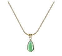 QYYZTQY Necklaces for Women Teardrop Pendant Beautiful Olive Green Necklace Women's Fashion