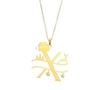 QYYZTQY New 2025 Christmas Style Initials A-Z Letter Necklace For Women Gold Color Stainless Steel Necklace Fashion Jewelry Gift with For You Jewelry Fashion Accessories Creative Gift