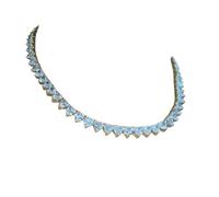 QYYZTQY New For Trendy 2025 Fashion Bling Iced out Heart Crystal Choker Necklace For Women Luxury Paved Rhinestone Tennis Chain Necklace Jewelry Fashion Accessories Creative Gift