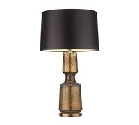QYYZTQY Nightstand Lamp 22" Glass LED Table Lamp with Drum Shade Contemporary Glass Table Lamp for Bedroom, Living Room, Office, Coffee Table, Bookcase Bedside Lamps (Color : Smoky Gray, Size : 28.3")