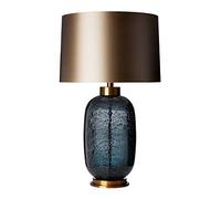 QYYZTQY Nightstand Lamp Bubble Texture Glazed Table Lamp Bedroom Bedside Lamp Luxury Hotel Living Room Lobby Post- Lighting with Fabric Shade Bedside Lamps (Color : Purple, Size : 68cm) (Purple 58c