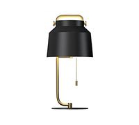 QYYZTQY Nightstand Lamp Industrial Table Lamps Standing Lamp Bedside Reading Lamp with Tall Brass Pole for Living Rooms Bedrooms Pull Chain Black Green Bedside Lamps (Color : Grey) (Grey)