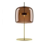 QYYZTQY Nightstand Lamp Nordic Creative Glass LED Table Lamps Designer Bedroom Bedside Desk Lights Decor for Living Room Bedroom Cafe Bar Bedside Lamps (Color : Smoke Gray Small) (Smoke Gra