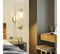 QYYZTQY Nordic Black Farmhouse LED Wall Light Ribbed Glass Vintage White Bird Wall Art Deco Indoor Lighting for Bedside Bathroom Living Room Kitchen Wall Mounted Lamp(White)