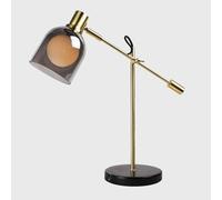 QYYZTQY Nordic Glass Table Lamp Bedside Nightstand Light Desk Reading Lamps Task Lighting Fitting E27 Night Stand Lamps for Bedroom End Table Office Home Decor Lights
