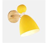 QYYZTQY Nordic Metal Rotatable Wall, Indoor Wall Lamp for Reading, Kids Room Decoration, Wooden Led Wall Lights, Bedroom Living Room Lighting Fixture (Color : Pink) (Color : Yellow)