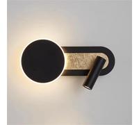 QYYZTQY Nordic Style LED Rotatable Adjustable Lighting Fixture Acrylic Wall Mounted Lamp for Bedroom Living Room Kitchen Hallway(Black)
