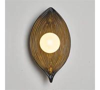 QYYZTQY Nordic Style Resin Wall Sconces Indoor Vintage Farmhouse Bedroom Wall Mounted Lamp Mid Century Wall Lighting with G9 Base for Bedroom Bedside Kitchen Farmhouse Hallway(Black)