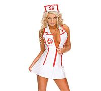 QYYZTQY Nurse Outfit Fancy Dress Women Naughty Nurse Costume Lingerie Babydoll Roleplay Bodysuit Headband G-String