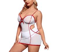 QYYZTQY Nurse Outfit Fancy Dress Women Naughty Nurse Costume Lingerie Roleplay Babydoll with Headpiece G-String
