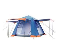 QYYZTQY Outdoor 3-4 People Fully Automatic Thickening Anti-Storm Rain Double Waterproof Sunscreen Big Pop-up Large Camping Cabin Beach Tent Quick Installation waterproo