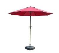 QYYZTQY Outdoor Garden Parasols 2.7m Umbrella Parasol with Crank Handle, Thickened Iron Pole and PU Coated Fabric, Wind Resistance, for Balcony Patio (Red A)