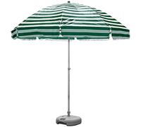 QYYZTQY Outdoor Garden Parasols 8.2Ft Striped Beach Portable Patio Umbrella Sun Shelter with 8 Sturdy Ribs Crank (a Yellow and White Stripes)