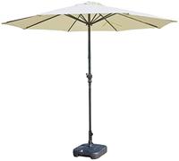 QYYZTQY Outdoor Garden Parasols 9' Patio/Garden Umbrella with Crank, Perfect for Yard, Beach Commercial Event Market, Camping, Swimming Pool Side (Off A)