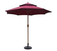 QYYZTQY Outdoor Garden Parasols 9Ft / 270Cm Patio Table Umbrella with Crank Handle, Sun Shelter for Terrace, Balcony, Deck, Pool, Beach (A Off)