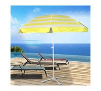 QYYZTQY Outdoor Garden Parasols Folded Patio Parasol Sun Umbrella Suitable for Restaurant, Courtyard, Beach, Lawn, Deck, Backyard & Pool, UV Protection,with Base (Yellow A)