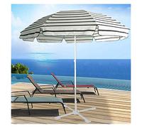 QYYZTQY Outdoor Garden Parasols Folded Patio Parasol Sun Umbrella Suitable for Restaurant, Courtyard, Beach, Lawn, Deck, Backyard & Pool, UV Protection,with Base (Grey A)