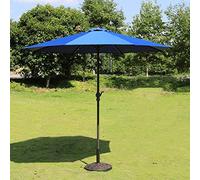 QYYZTQY Outdoor Garden Parasols Market Patio Umbrella Lawn Table Sun Canopy Iron Pole UV Protective 270cm250cm, Without Base (Blue A)