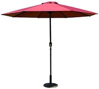 QYYZTQY Outdoor Garden Parasols Market Patio Umbrella Lawn Table Sun Canopy Iron Pole UV Protective 270cm250cm, Without Base (Wine Red A)