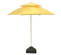 QYYZTQY Outdoor Garden Parasols Patio Table Umbrella with Push Button Tilt for Yard, Beach Commercial Event Market, Camping, Pool Side (Yellow 7.5 Ft/230cm)