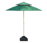QYYZTQY Outdoor Garden Parasols Patio Table Umbrella with Push Button Tilt, Perfect for Yard, Beach Commercial Event Market, Camping, Pool Side (Green 7.5 Ft/230cm)