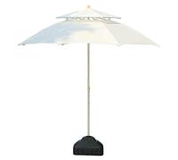 QYYZTQY Outdoor Garden Parasols Patio Table Umbrella with Push Button Tilt, Perfect for Yard, Beach Commercial Event Market, Camping, Pool Side (Off White)