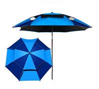 QYYZTQY Outdoor Garden Parasols Square Patio Table Umbrella, for Yard, Beach Commercial Event Market, Swimming Pool Side, Stripes (Blue 2.35M)