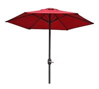 QYYZTQY Outdoor Garden Parasols Umbrella Parasol,2m Patio with Crank Handle,Stable and Firm Structure,UV Protection,for Balcony Pool (Red A)