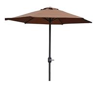 QYYZTQY Outdoor Garden Parasols Umbrella Parasol,2m Patio with Crank Handle,Stable and Firm Structure,UV Protection,for Balcony Pool (Brown A)