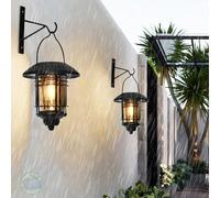 QYYZTQY Outdoor Garden Solar Rechargeable IP65 Waterproof Wall Lamp with Motion Sensor Black Aluminium Glass 3000K/6000K for Terrace Hallway Porch (2 Packs,Warm Light)