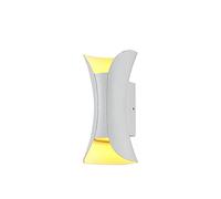 QYYZTQY Outdoor LED Front Porch Waterproof Exterior Lamp, Up Down IP65, Aluminum Wall Spot Lights for Patio, Hotel, Courtyard, Passage (Color : White)
