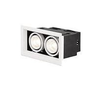 QYYZTQY Outdoor Lights 2*10W/20W/30W LED Recessed Light Fixtures,Square Double Head High Brightness LED Ceiling Light,CRI + 3000K-6000K Anti-glare Downlights,Commercial Home Background Wall ( Color :