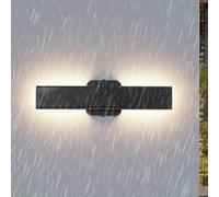 QYYZTQY Outdoor Lights IP65 Waterproof Lamp Long Rectangle Wall Minimalist Black Aluminium 3000K/4000K/6000K for Garden Balcony Porch Living Room (40cm,Neutral Light)