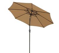 QYYZTQY Outdoor Parasol Umbrella 106inch Patio Market with Crank,Outdoor Umbrellas for Garden Tilt Function,Sun Protection Showerproof Table Without Base (Khaki 9Ft(270CM))
