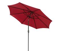 QYYZTQY Outdoor Parasol Umbrella 106inch Patio Market with Crank,Outdoor Umbrellas for Garden Tilt Function,Sun Protection Showerproof Table Without Base (Red 9Ft(270CM))