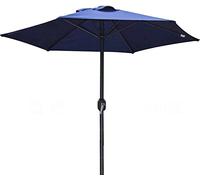 QYYZTQY Outdoor Parasols 6.5ft/2m Patio Parasol Premium Market Table Umbrella with Crank for Garden, Lawn, Deck, Backyard Pool,Without Base (Blue 6.5ft/200cm)