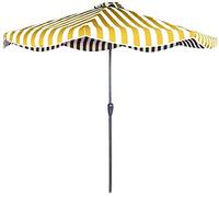QYYZTQY Outdoor Parasols 9Ft / 2.7M Fashion Stripes Garden Table Umbrella with Crank Handle Outdoors, For Patio/Beach/Pool Umbrellas, Uv50+,Without Parasol Base