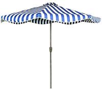 QYYZTQY Outdoor Parasols 9Ft / 2.7M Fashion Stripes Garden Table Umbrella with Crank Handle Outdoors, For Patio/Beach/Pool Umbrellas, Uv50+,Without Parasol Base