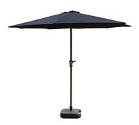 QYYZTQY Outdoor Parasols 9Ft/2.7M Patio Umbrella - Market Table with Crank for Garden, Deck, Backyard and Pool Side (Black A)