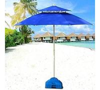 QYYZTQY Outdoor Patio Umbrella, UV Protective Garden Parasol with Double Top, Adjustable Tilt, Waterproof for Beach, Market, and Backyard (9 Ft/270cm)