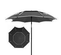 QYYZTQY Outdoor Waterproof Sunshade Multi-Purpose Garden Parasol Umbrella, Shading, ° Tilt, Thicken Ribs, Windproof, Special Sunscreen for Fishing, Shade Sails go (Grey 260cm/8.