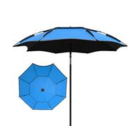 QYYZTQY Outdoor Waterproof Sunshade Multi-Purpose Garden Parasol Umbrella, Shading, ° Tilt, Thicken Ribs, Windproof, Special Sunscreen for Fishing, Shade Sails go (Blue 200cm/6.