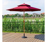 QYYZTQY Parasol 2.7M Garden Parasol Table Umbrella For Outdoors, with Crank, Sun Shade For Deck, Backyard, Pool and Patio, 8 Ribs - 4 Color Selection
